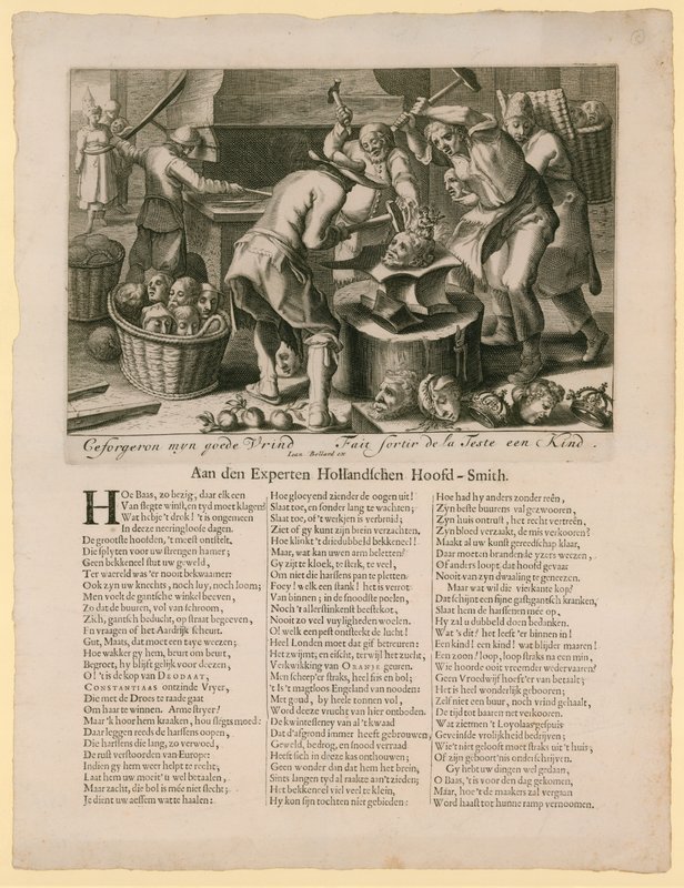 Ceforgeron myn goede vrind. Karikatur angående arvefølgen til den engelske trone, 1688-89 af Dutch School