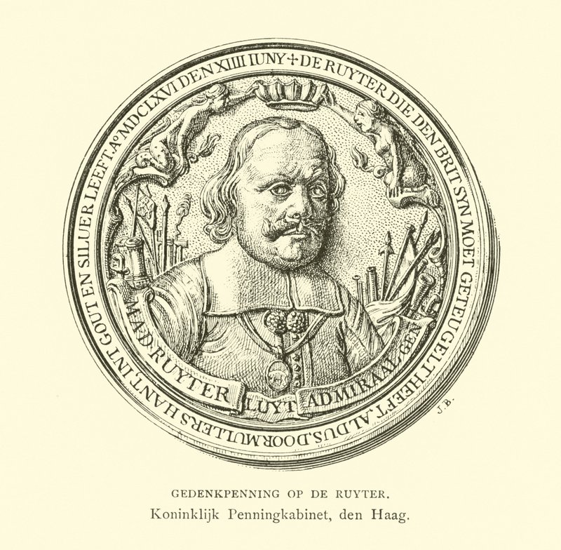 Commemorative medal of Admiral Michiel de Ruyter  af Dutch School