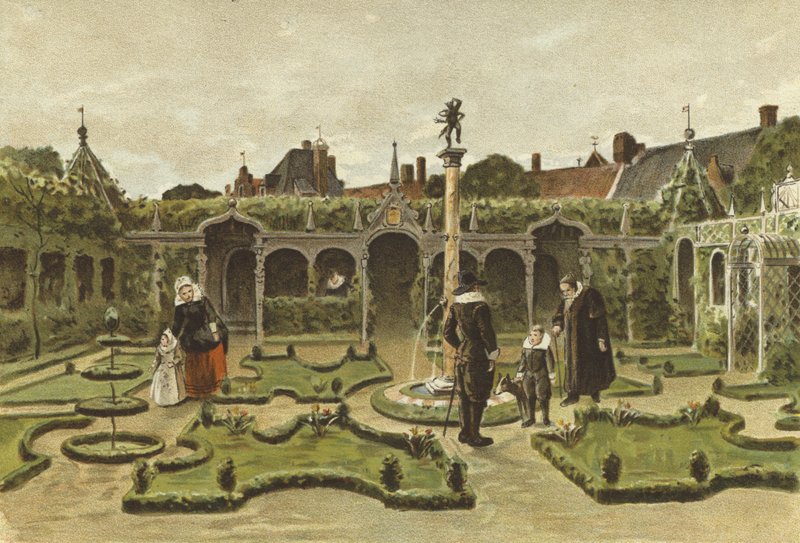 Garden landscaping, Netherlands, 17th Century  af Dutch School