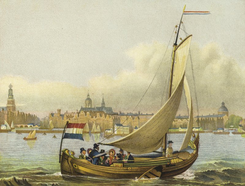 Pleasure boating on the Y, Netherlands, 19th Century  af Dutch School