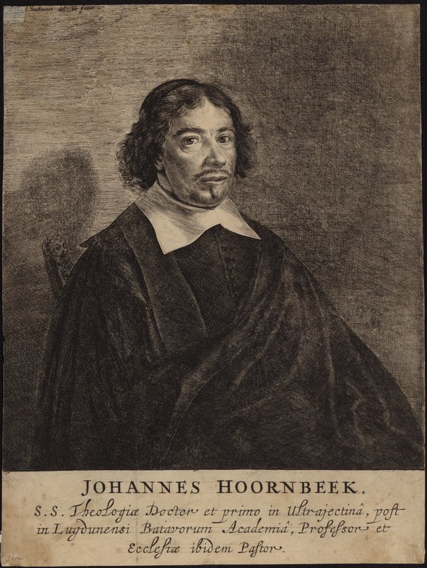 Portræt af Johannes Hoornbeek af Dutch School
