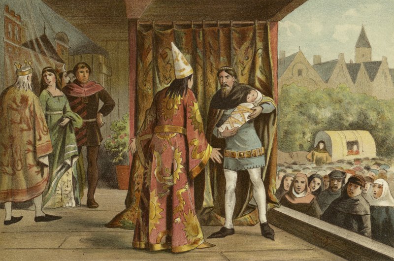 Theatrical performance, 14th Century  af Dutch School