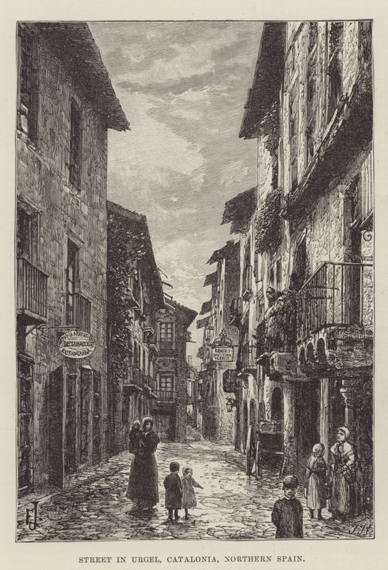 Gade i Urgel, Catalonien, Nordspanien af E. Jennings