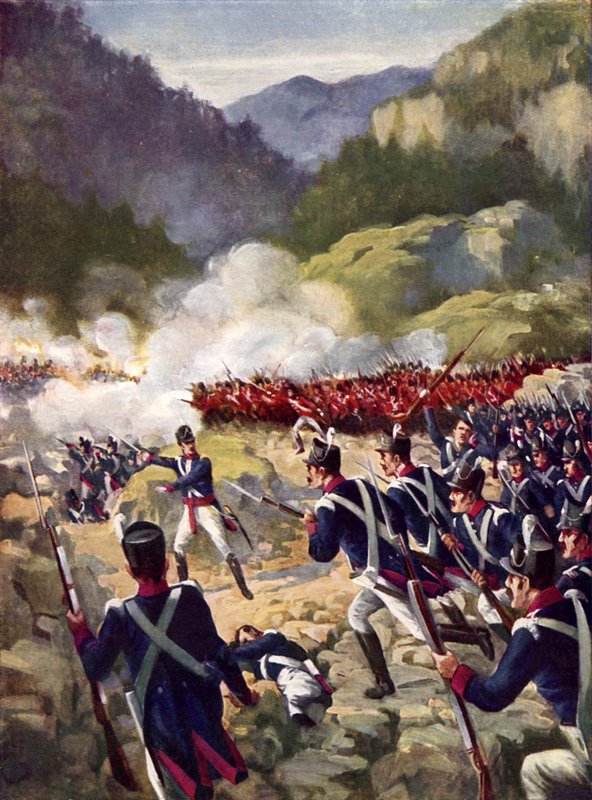 Slaget ved Busaco, 1810 af E. A. Dyer
