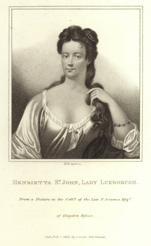 Henrietta St John Lady Luxborough af E. Bocquet