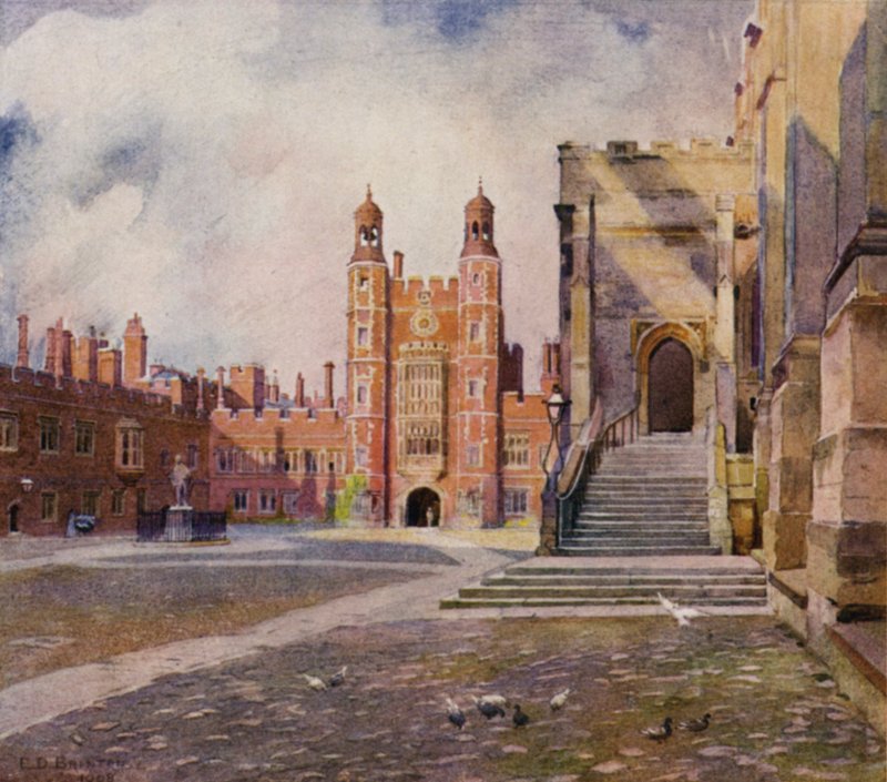 Eton: Skolegården, Chapel Steps og Lupton