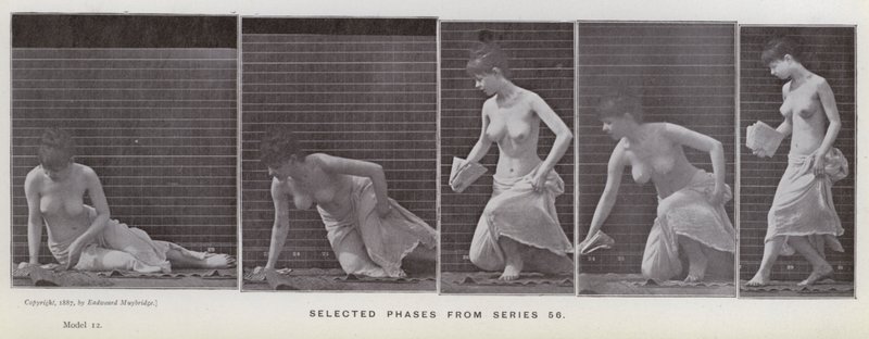 Den menneskelige figur i bevægelse: Udvalgte faser fra serie 56 (s/h-foto) af Eadweard Muybridge