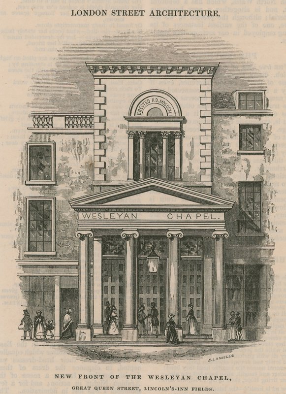 Ny front af Wesleyan Chapel, Great Queen Street, Lincoln