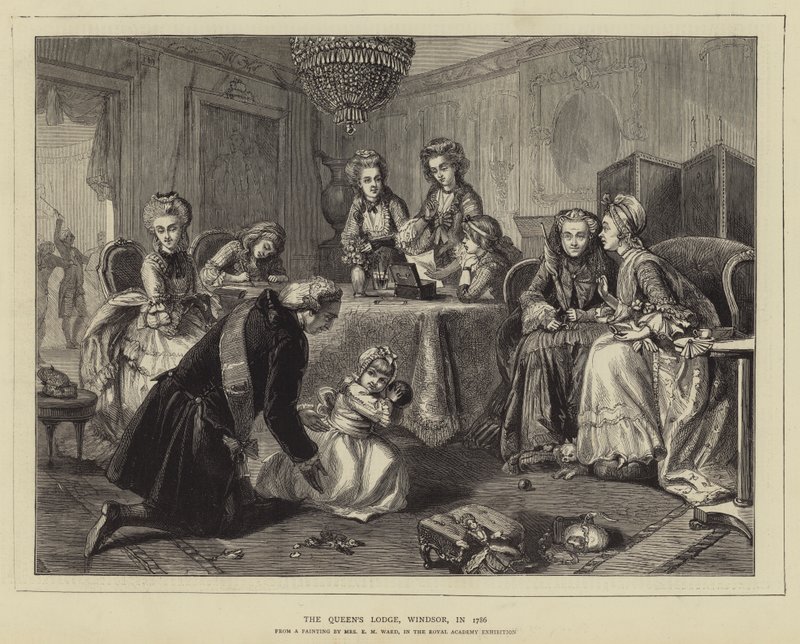 Dronningens loge, Windsor, i 1786 af Edgar Melville Ward