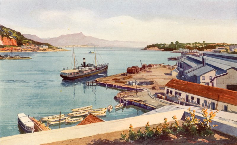 Workshops af Lloyd Brasileiro Steamship Company (farve litho) af Edgar L. Pattison