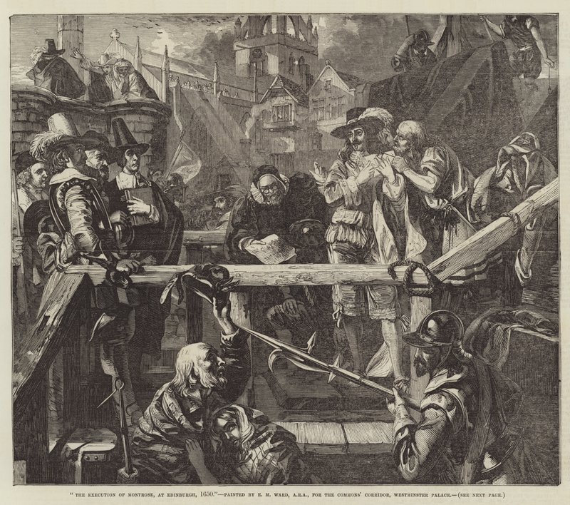 Henrettelsen af Montrose i Edinburgh, 1650 af Edgar Melville Ward