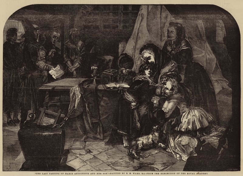Marie Antoinettes og hendes søns sidste afsked af Edgar Melville Ward