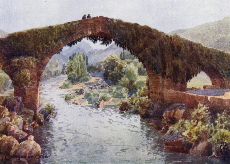 Nordspanien: Broen over Sella (farvefoto) af Edgar T. A. Wigram