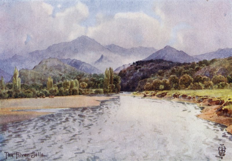 Nordspanien: Sella-dalen, under Arriondas (farve litho) af Edgar T. A. Wigram