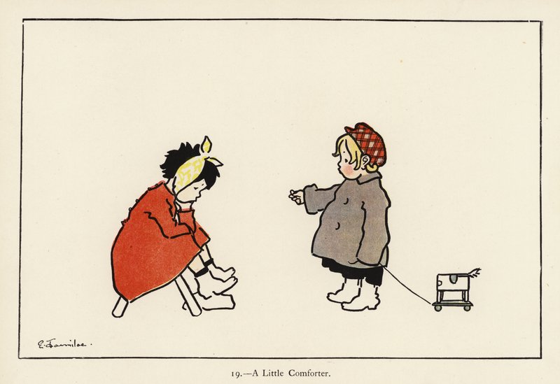 En lille talsmand (farve litho) af Edith Farmiloe