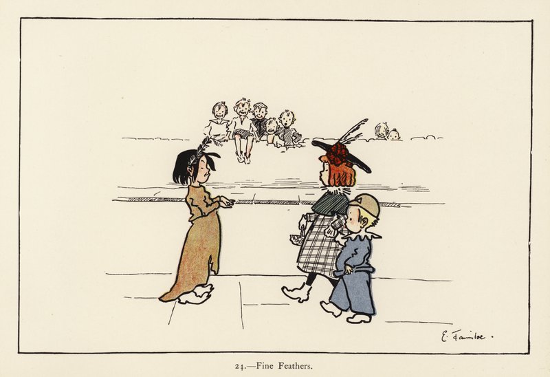 Fine fjer (farve litho) af Edith Farmiloe