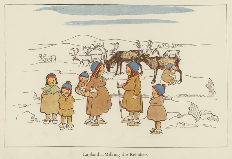 Lapland, malker rensdyrene af Edith Farmiloe