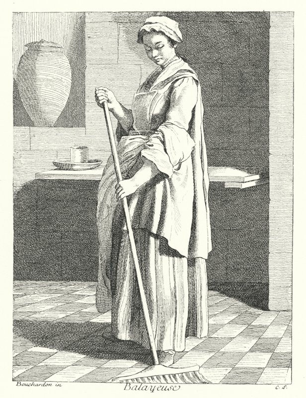 Fejemaskine (gravering) af Edmé (after) Bouchardon