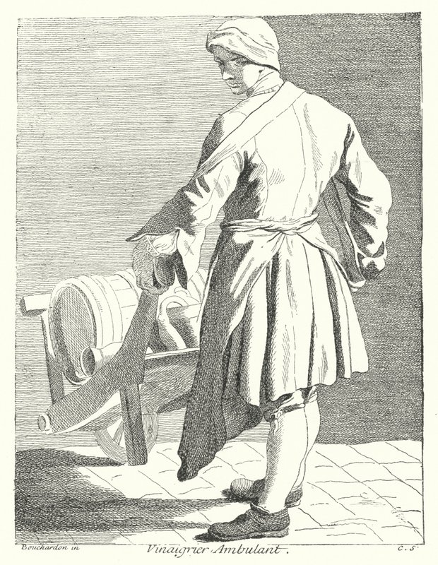 Traveling eddike udbyderen (gravering) af Edmé (after) Bouchardon
