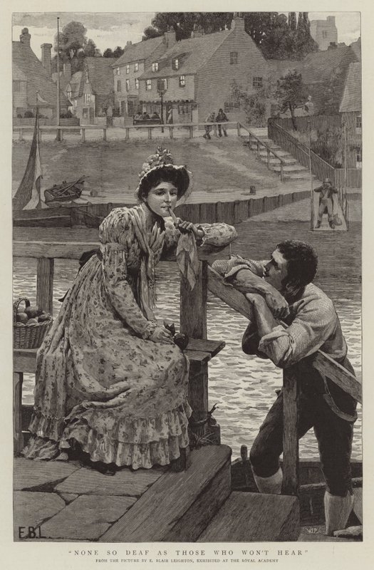 Ingen er så døv som dem, der ikke vil høre af Edmund Blair Leighton
