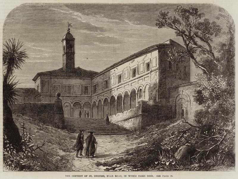 Klosteret St Onofrio, nær Rom, hvor Tasso døde af Edmund Morison Wimperis