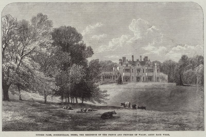 Titness Park, Sunningdale, Berks, residensen for prinsen og prinsessen af Wales, Ascot Race Week af Edmund Morison Wimperis
