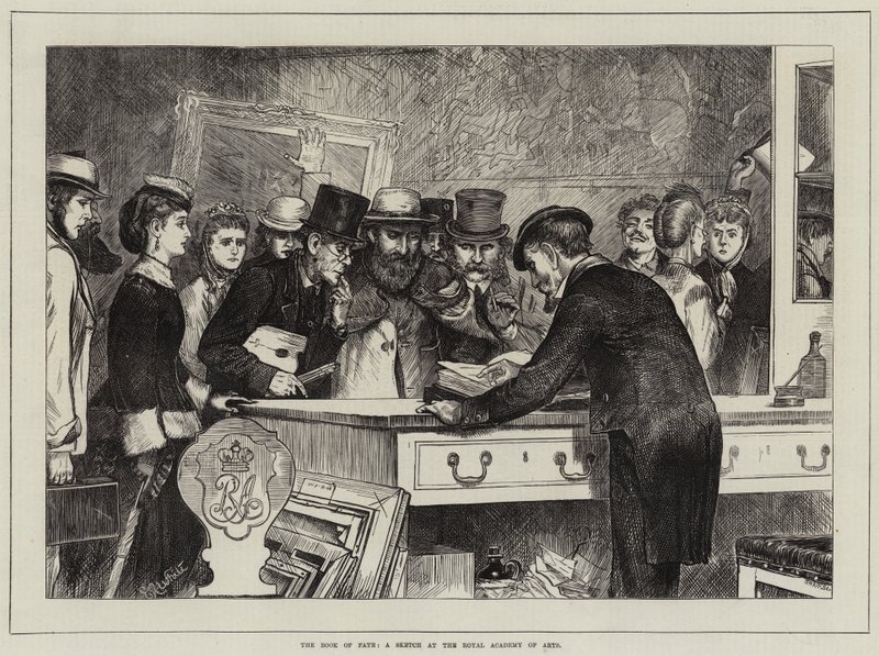 Skæbnebogen, en skitse på Royal Academy of Arts af Edmund Richard White