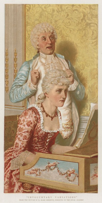 Ufrivillige variationer (chromolitho) af Edmund Blair Leighton