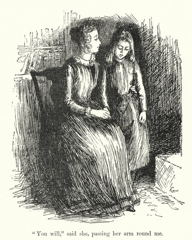 Illustration til Jane Eyre af Charlotte Bronte (litho) af Edmund Henry Garrett
