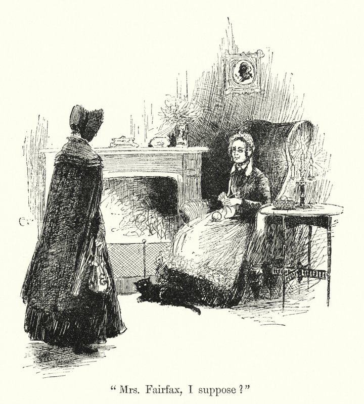 Illustration til Jane Eyre af Charlotte Bronte (litho) af Edmund Henry Garrett