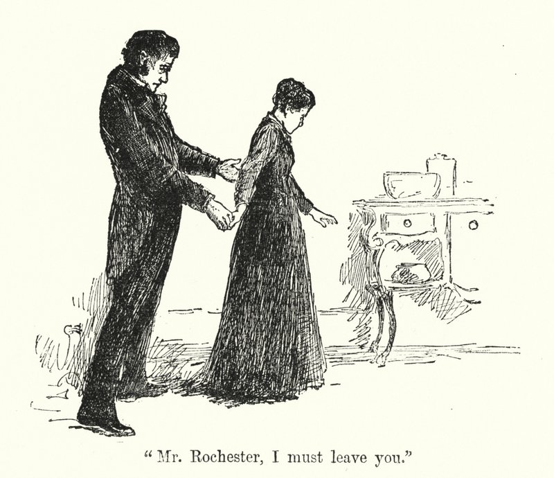 Illustration til Jane Eyre af Charlotte Bronte (litho) af Edmund Henry Garrett