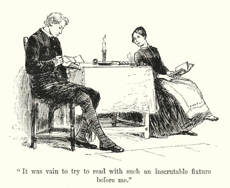Illustration til Jane Eyre af Charlotte Bronte (litho) af Edmund Henry Garrett