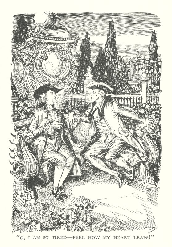 Illustration til R L Stevensons Prins Otto (litografi) af Edmund Joseph (after) Sullivan