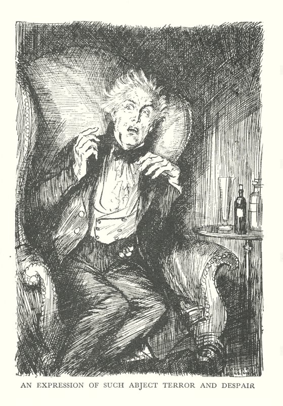 Illustration til R L Stevensons The Strange Case of Dr Jekyll  Mr Hyde (litografi) af Edmund Joseph (after) Sullivan