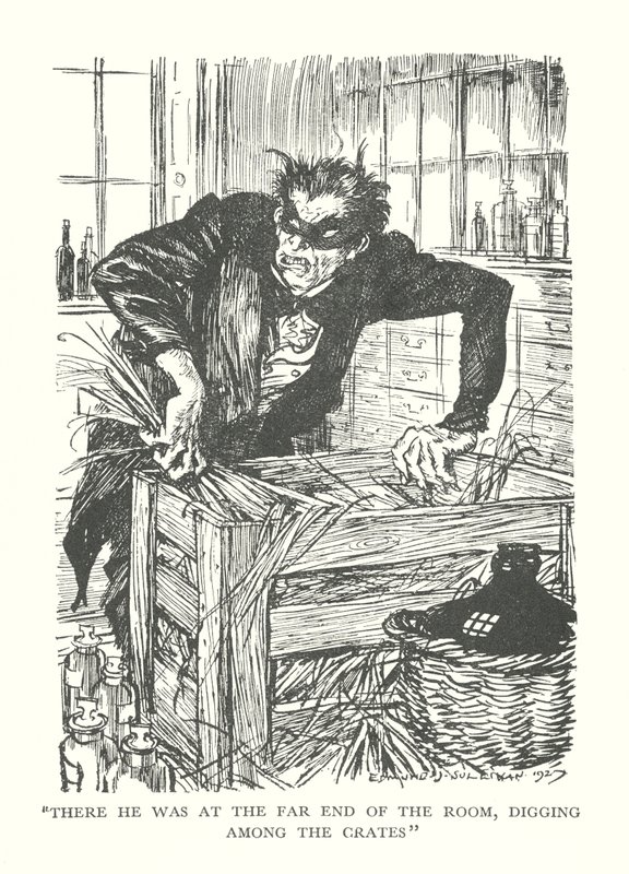 Illustration til R L Stevensons The Strange Case of Dr Jekyll  Mr Hyde (litografi) af Edmund Joseph (after) Sullivan