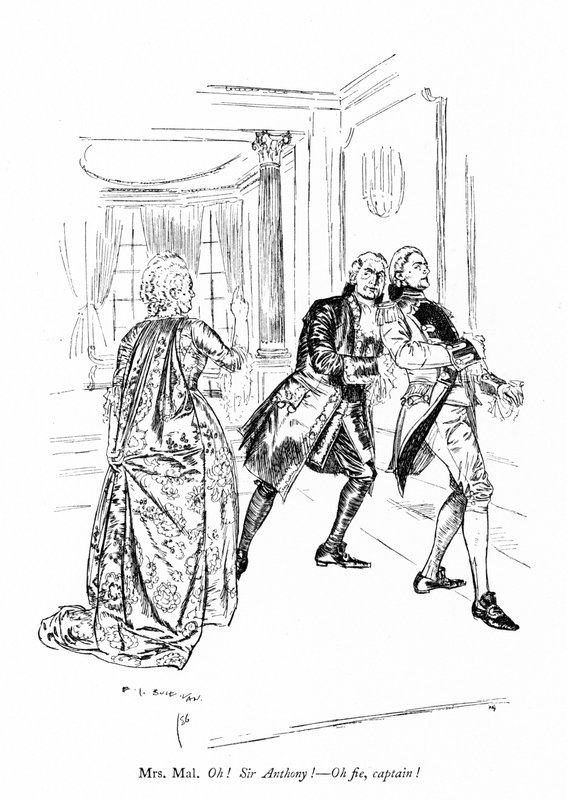 Illustration til Sheridans The Rivals (gravering) af Edmund Joseph (after) Sullivan