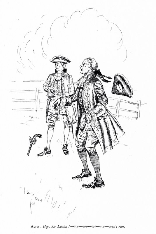 Illustration til Sheridans The Rivals (gravering) af Edmund Joseph (after) Sullivan