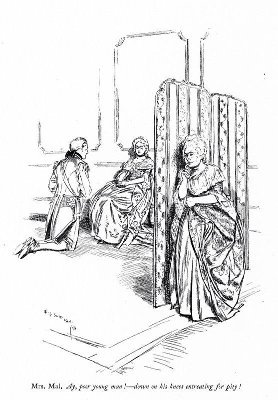 Illustration til Sheridans The Rivals (gravering) af Edmund Joseph (after) Sullivan