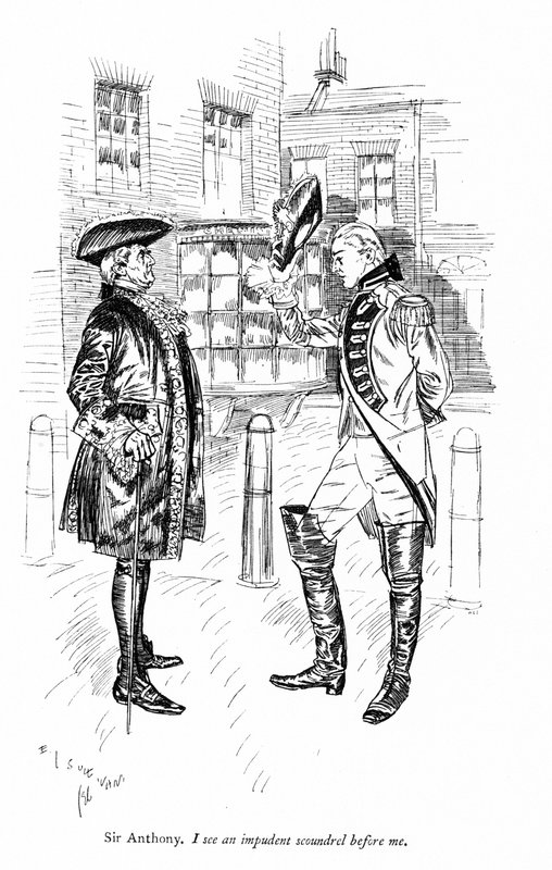 Illustration til Sheridans The Rivals (gravering) af Edmund Joseph (after) Sullivan