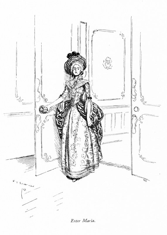 Illustration til Sheridans The School for Scandal (gravering) af Edmund Joseph (after) Sullivan