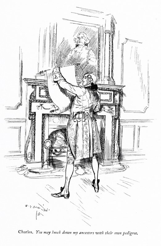 Illustration til Sheridans The School for Scandal (gravering) af Edmund Joseph (after) Sullivan