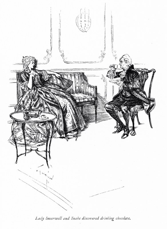 Illustration til Sheridans The School for Scandal (gravering) af Edmund Joseph (after) Sullivan