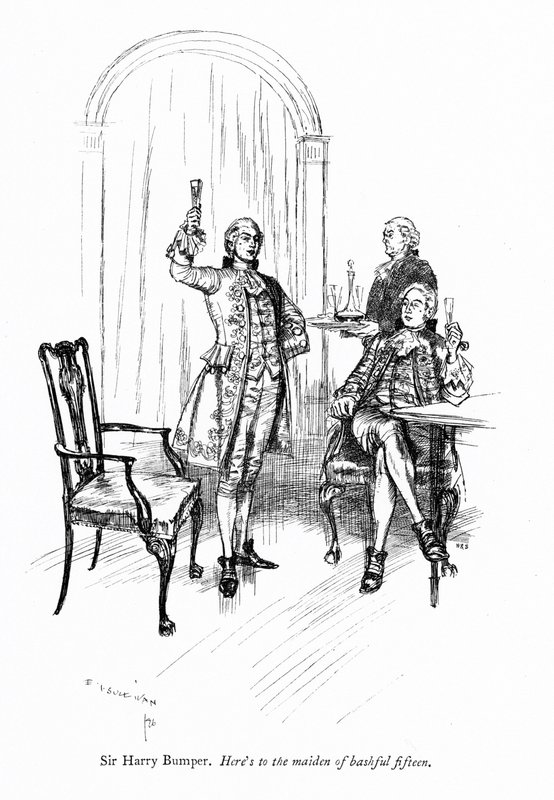 Illustration til Sheridans The School for Scandal (gravering) af Edmund Joseph (after) Sullivan