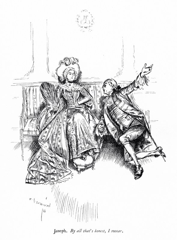 Illustration til Sheridans The School for Scandal (gravering) af Edmund Joseph (after) Sullivan