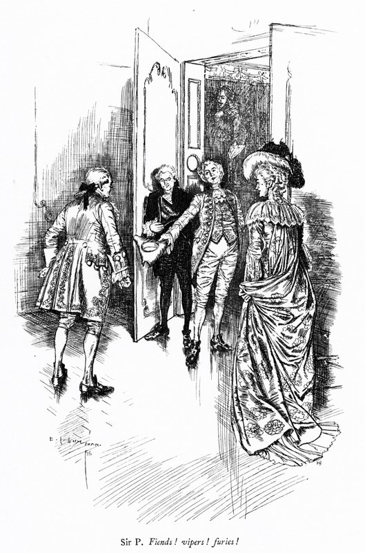 Illustration til Sheridans The School for Scandal (gravering) af Edmund Joseph (after) Sullivan