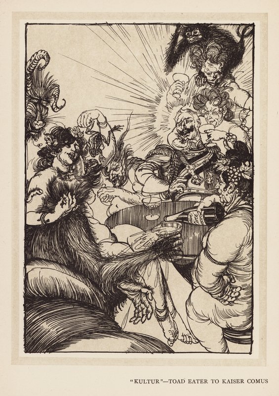 Kejserens krans: "Kultur", paddeæder til kejser Comus (litografi) af Edmund Joseph (after) Sullivan