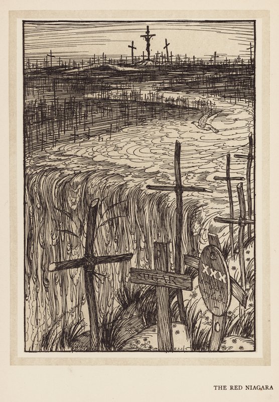 Kejserens krans: Den røde Niagara (litografi) af Edmund Joseph (after) Sullivan