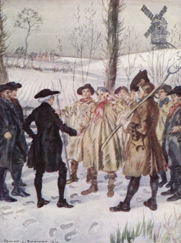 Illustration til The Vicar of Wakefield af Oliver Goldsmith (farve litho) af Edmund Joseph Sullivan