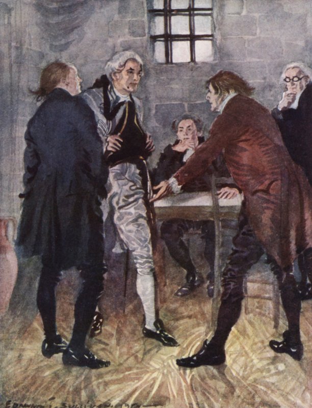 Illustration til The Vicar of Wakefield af Oliver Goldsmith (farve litho) af Edmund Joseph Sullivan