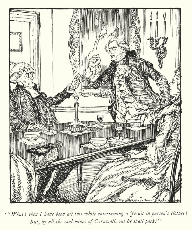 Illustration til The Vicar of Wakefield af Oliver Goldsmith (litho) af Edmund Joseph Sullivan